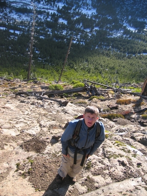 Dane Peterson hiking near Tumalo Falls - Hiking Oregon