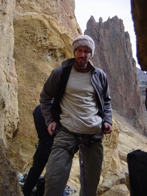 Chris at the John Gault Line - Smith Rock - Climbing Oregon