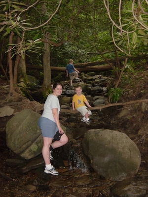 Linda and Tanis ODonnell hiking in the Smoky Mountain National Park