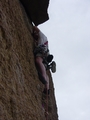 Joel Hass leading Spiderman at Smith Rock - Climbing Oregon