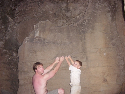 Tanis O'Donnell and Jody O'Donnell climbing at The Depot - Bouldering Oregon