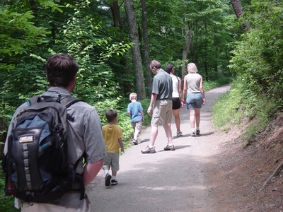 The paved trail up to Laurel Falls - Hiking Tennessee