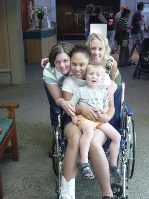 Melodie Bliven, Linda O'Donnell, Tanis O'Donnell, Tyler Berheisel, and Sherri Bernheisel at the Mark Hatfield Marine Science Center - Newport, Oregon