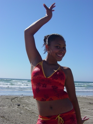 Melodie Bliven on the Beach - Newport, Oregon