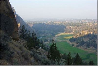 Crooked River on the west side of Smith Rock on West Face Variation