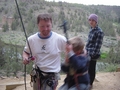 Tanis O'Donnell taking a swing on Bunny Stew - Smith Rock - Climbing Oregon