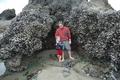 Tanis and Jody O'Donnell surrounded by muschles and sea aeneanamies