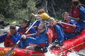 The entire group getting a little water and fun
